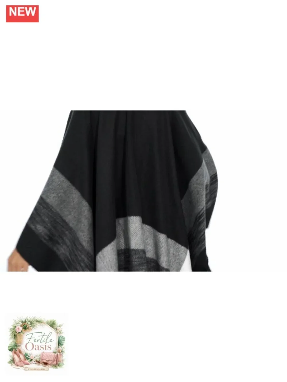 Knitted Cape Shawl Wrap Cardigan Poncho Scarf Blanket for Women Winter